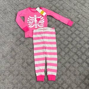 NWT Gymboree Pink Skeleton Pajamas